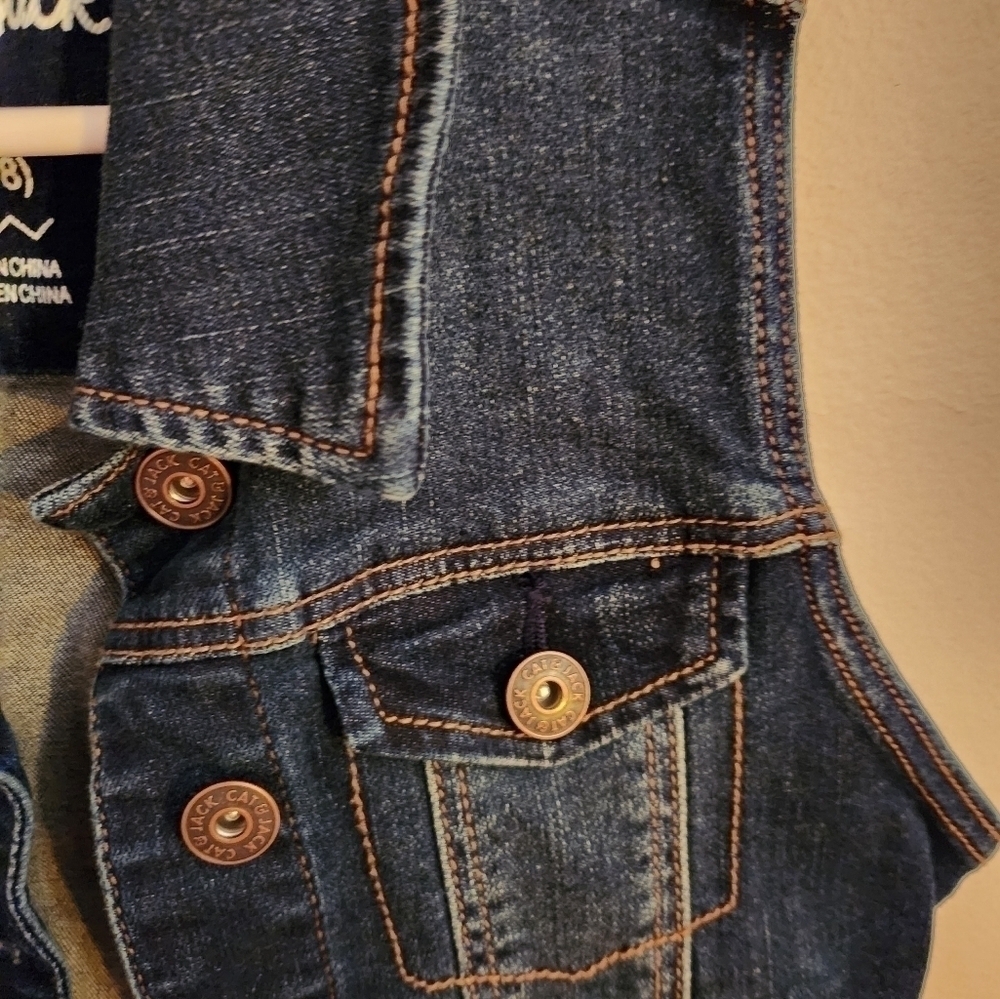Cat & Jack Girl's Jean Jacket Vest, Size M 7/8 EUC - Picture 4 of 4